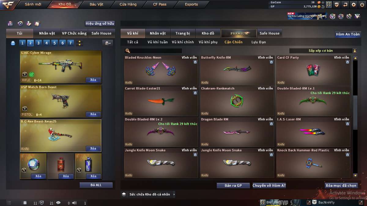 shop acc cf uy tin gia re